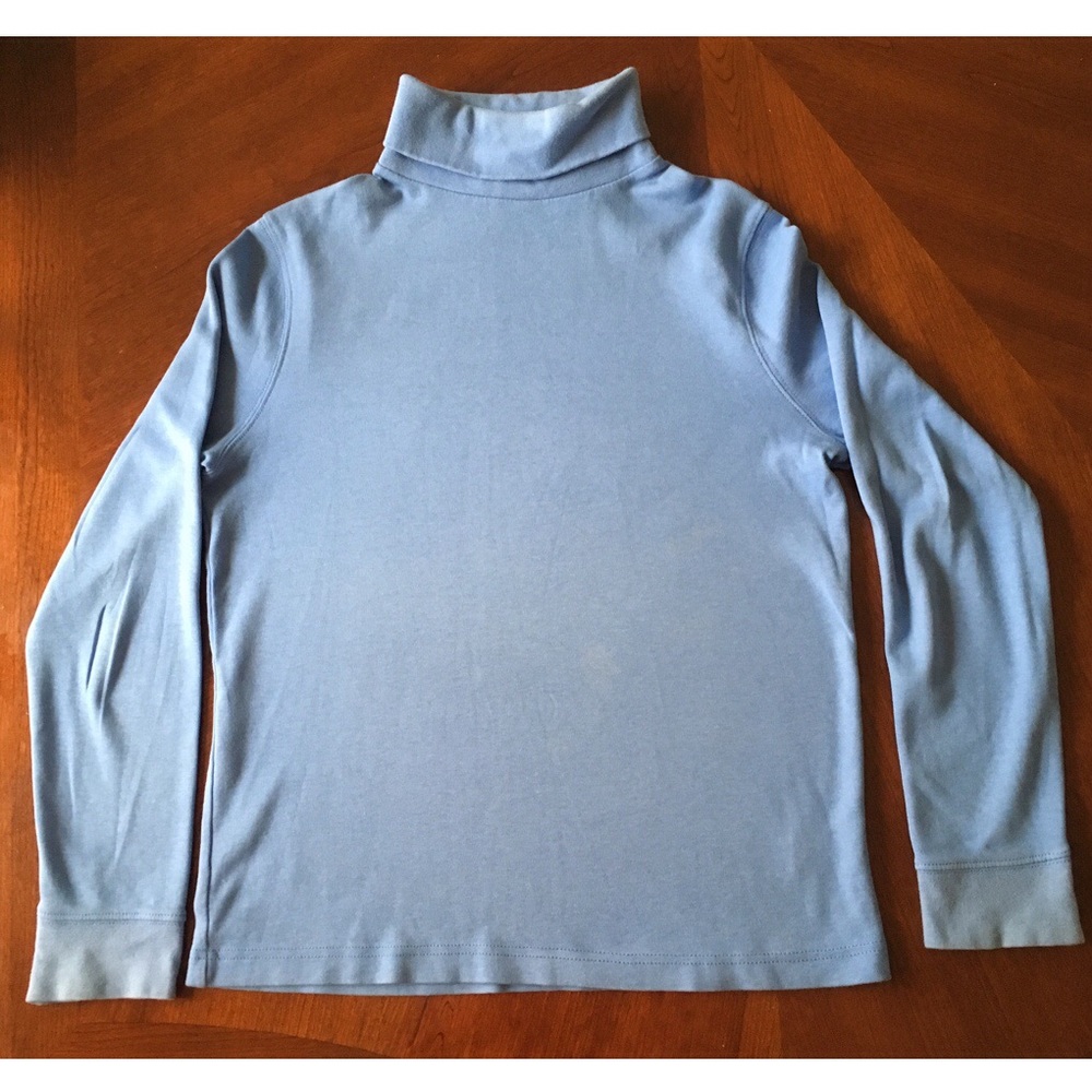 Blue Turtleneck Croft & Barrow Long Sleeve Top - Picture 2 of 3